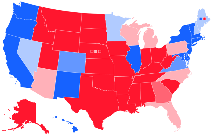 Swing state map 2016