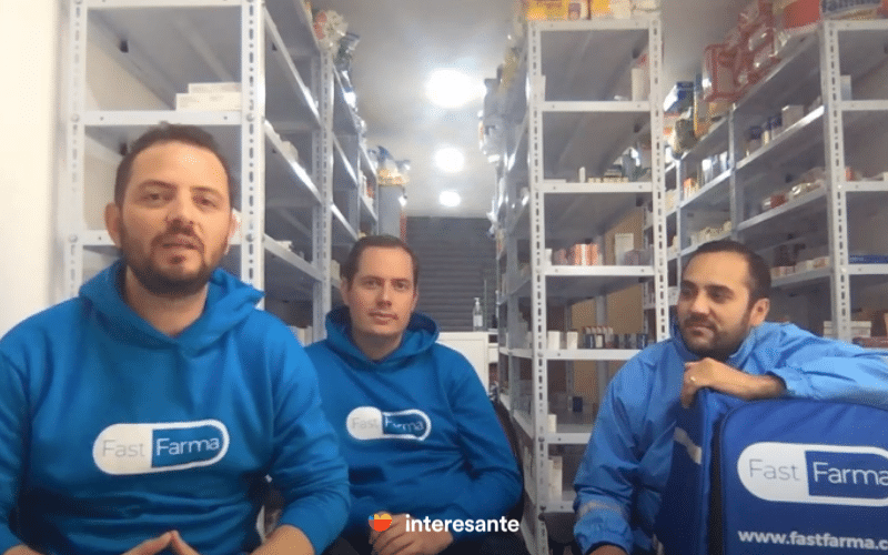 Fundadores FastFarma : Marcelo Albuja, Santiago Ribadeneira, Juan Carlos Holguín