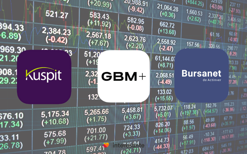 apps para invertir en la bolsa mexicana de valores: kuspit, gbm y bursanet.