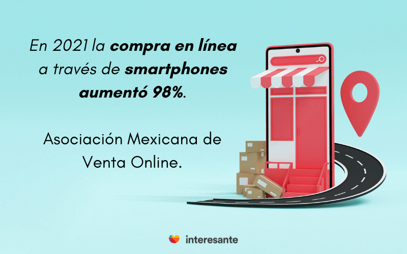 En 2021 la compra en línea a través de smartphones aumentó 98%. Asociación Mexicana de Venta Online. 