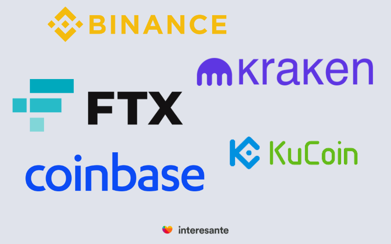 Crypto Exchanges: Binance, FTX, coinbase, Kraken and KuCoin