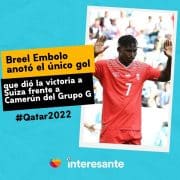 Breel Embolo se niega a celebrar su gol con Suiza qatar2022
