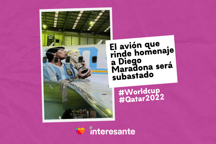 El avion que rinde homenaje a Diego Maradona sera subastado antes de la final de Qatar2022