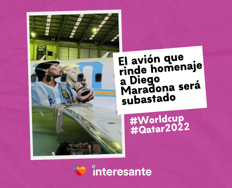 El avion que rinde homenaje a Diego Maradona sera subastado antes de la final de Qatar2022