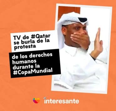 TV de Qatar se burla de la protesta de los derechos humanos durante la CopaMundial
