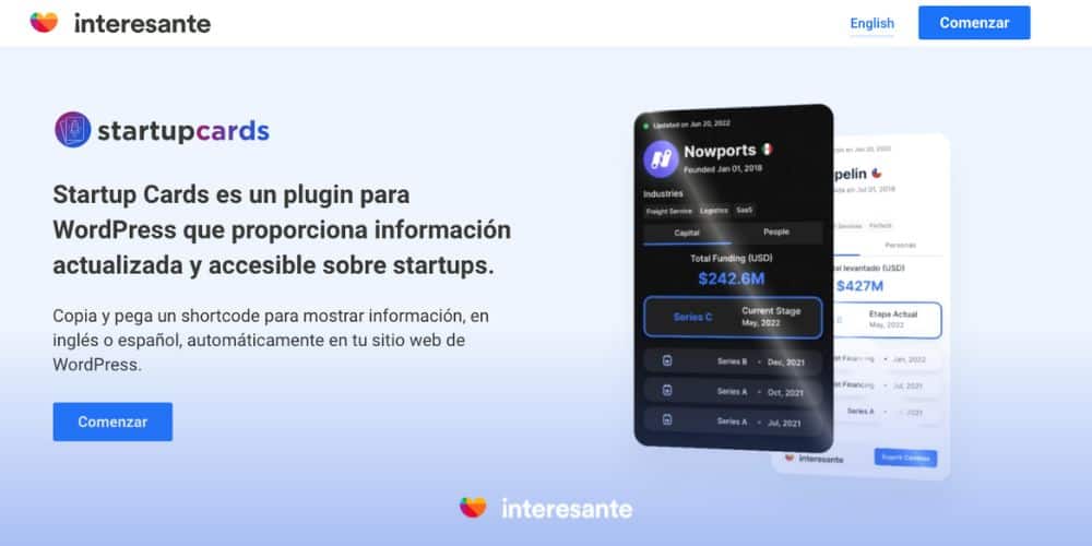 Startup Cards – Real Time Data for Startup Enthusiasts