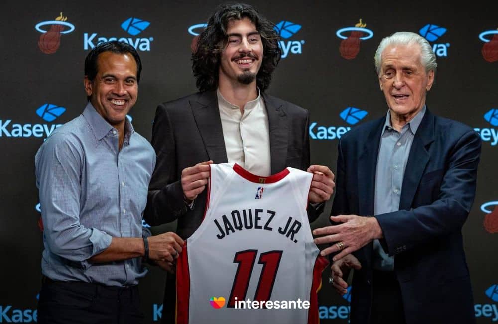 Jaime Jáquez Jr. Quien hace apenas unos días firmó para el equipo Miami Heat,